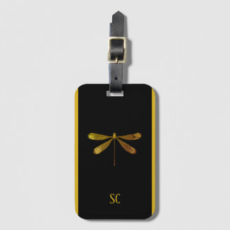 Étiquette À Bagage Dragonfly avec texte personnalisé