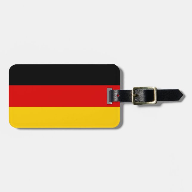 Étiquette À Bagage Drapeau Allemagne Schwarz Rot Gold Personnalisé (Devant horizontal)