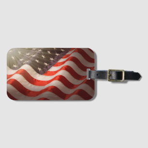 Étiquette À Bagage Drapeau américain