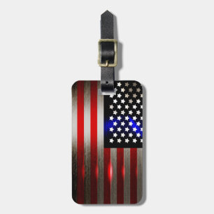 Étiquette À Bagage Drapeau américain coupé par laser 2 de tranchant