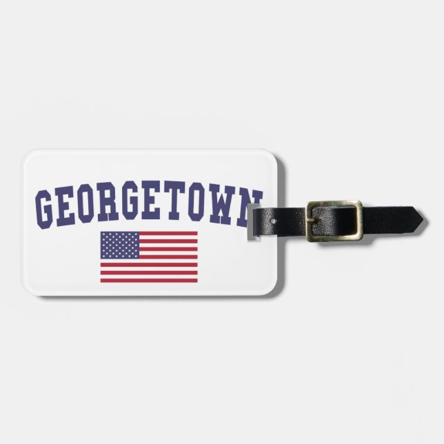 Étiquette À Bagage Drapeau américain de Georgetown (Devant horizontal)