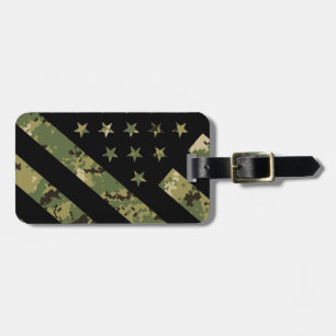 Étiquette À Bagage Drapeau américain du Camouflage numérique militair