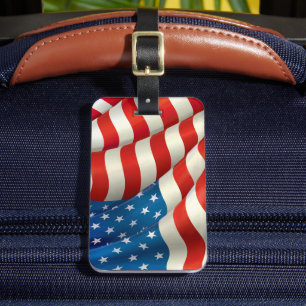Étiquette À Bagage Drapeau américain Stars and Stripes