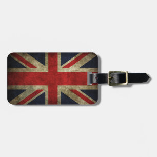 Étiquette À Bagage Drapeau antique royal britannique d'Union Jack