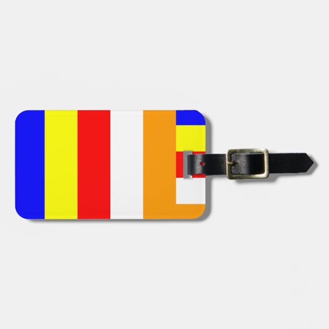 Étiquette À Bagage Drapeau bouddhiste (Devant horizontal)