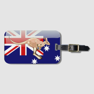 Étiquette À Bagage Drapeau brillant australien