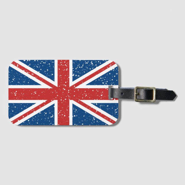 Étiquette À Bagage Drapeau britannique branché (Devant Horizontal)