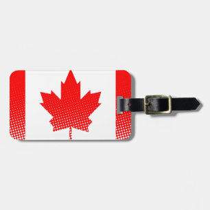 Étiquette À Bagage Drapeau Canada avec effet demi-ton