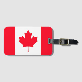 Étiquette À Bagage Drapeau canadien. CANADA.