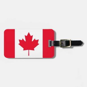 Étiquette À Bagage Drapeau canadien classique