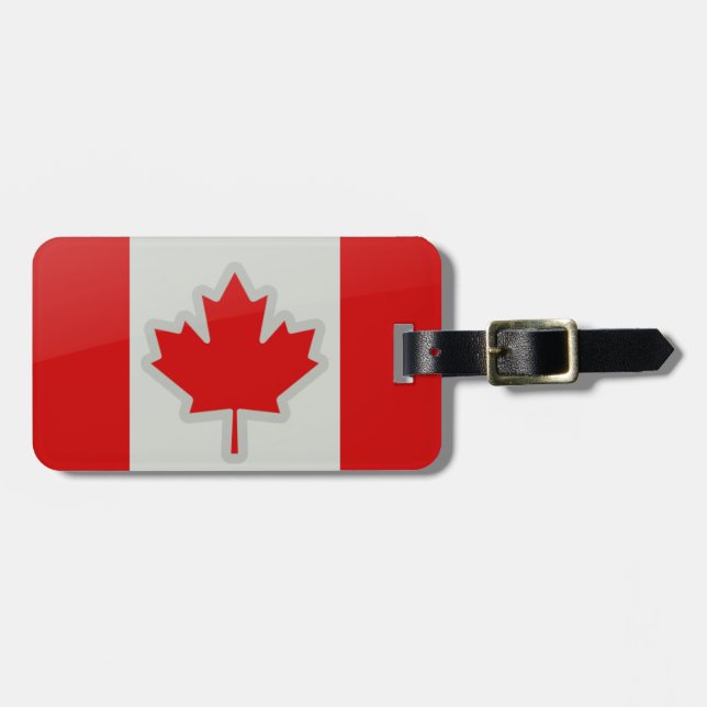 Étiquette À Bagage Drapeau canadien - étiquette de bagages (Devant horizontal)