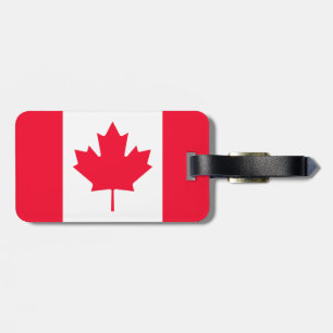 Étiquette À Bagage Drapeau canadien - Feuille d'érable du Canada - Nu