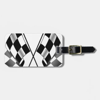 Étiquette À Bagage drapeau checkered