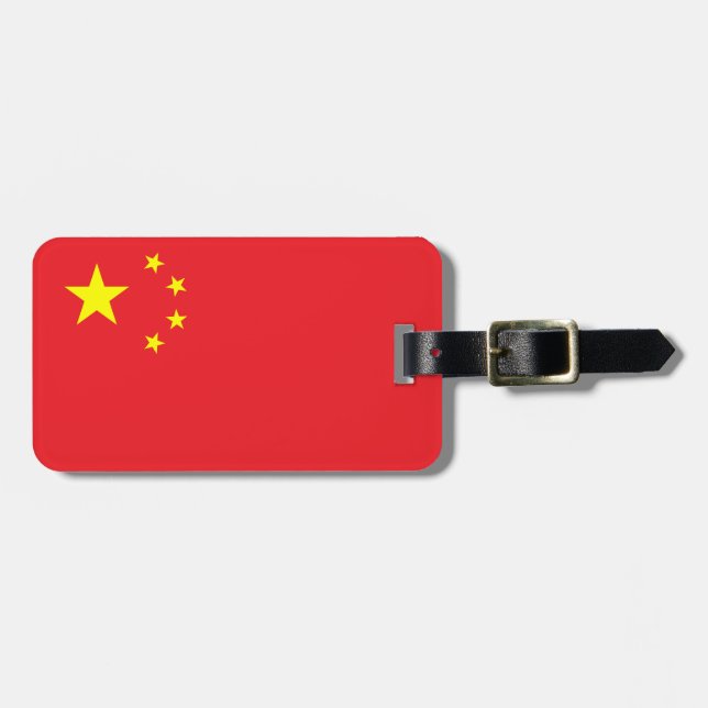 Étiquette À Bagage Drapeau chinois (Devant horizontal)