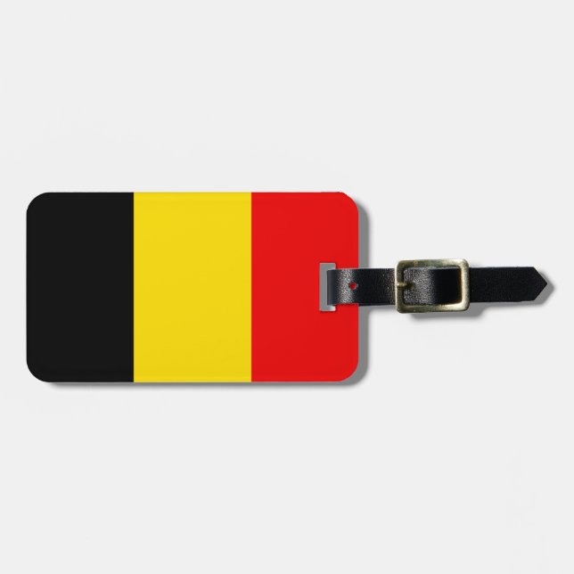 Étiquette À Bagage Drapeau de Belgique Easy ID Personal (Devant horizontal)