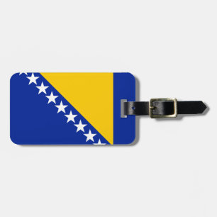 Étiquette À Bagage Drapeau de Bosnie-Herzégovine patriotique