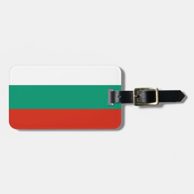Étiquette À Bagage Drapeau de Bulgarie Easy ID Personal (Devant horizontal)