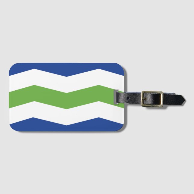 Étiquette À Bagage Drapeau de Burlington, Vermont (Devant Horizontal)