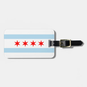 Étiquette À Bagage Drapeau de Chicago, Illinois Bagage Tag