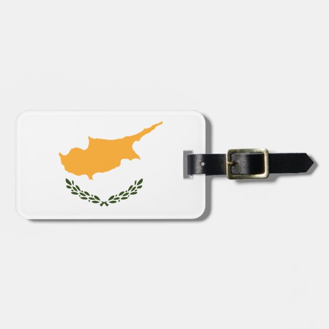 Étiquette À Bagage Drapeau de Chypre (Devant horizontal)
