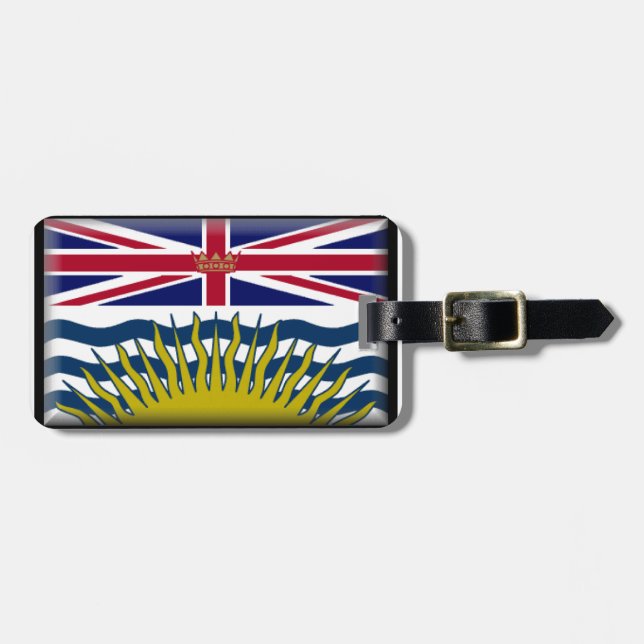 Étiquette À Bagage Drapeau de Colombie-Britannique (Canada) (Devant horizontal)