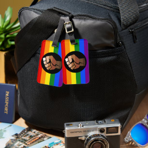 Étiquette À Bagage Drapeau de couleur des personnes queer de Slippery