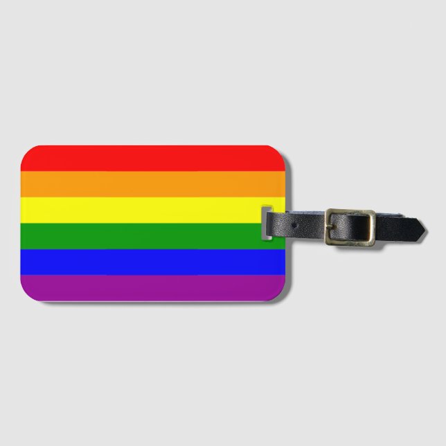 Étiquette À Bagage Drapeau de fierté LGBTQIA+ (Devant Horizontal)