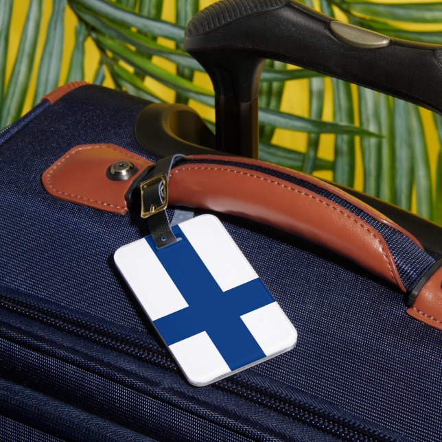 Étiquette À Bagage Drapeau de Finlande (Insitu Rectoal 1)