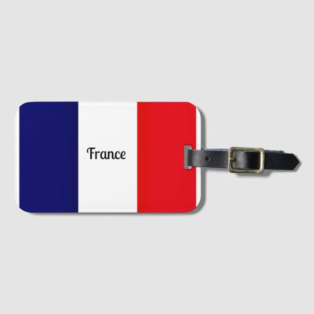 Étiquette À Bagage Drapeau de France (Devant Horizontal)