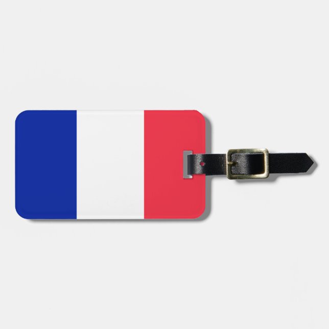 Étiquette À Bagage Drapeau de France Easy ID (Devant horizontal)