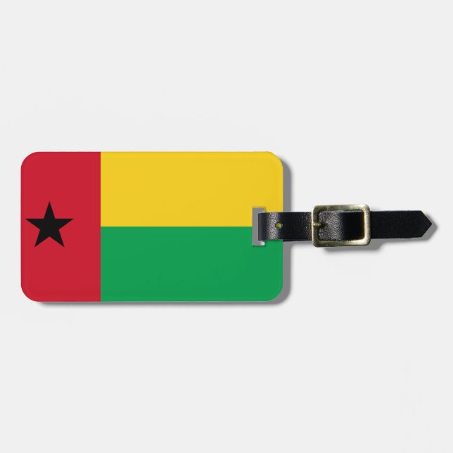 Étiquette À Bagage Drapeau de Guinée-Bissau Easy ID Personal (Devant horizontal)