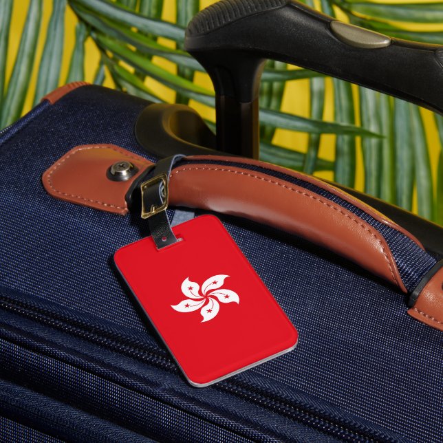 Étiquette À Bagage Drapeau de Hong Kong (Insitu Rectoal 1)