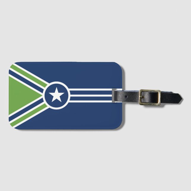 Étiquette À Bagage Drapeau de Jackson, Tennessee (Devant Horizontal)