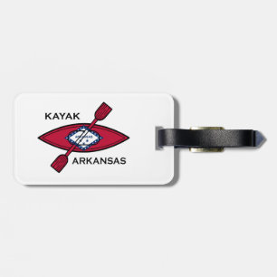 Étiquette À Bagage Drapeau de Kayak Arkansas