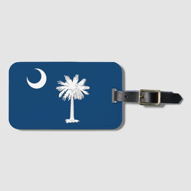 Étiquette À Bagage Drapeau de la Caroline du Sud (Devant Horizontal)