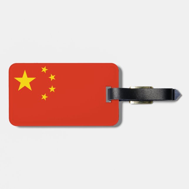 Étiquette À Bagage Drapeau de la Chine (Dos horizontal)