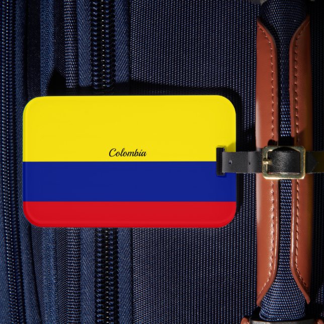 Étiquette À Bagage Drapeau de la Colombie, étiqueté (Insitu Rectoal 4)