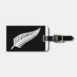 Étiquette À Bagage Drapeau de la Ferne d'argent de Nouvelle-Zélande