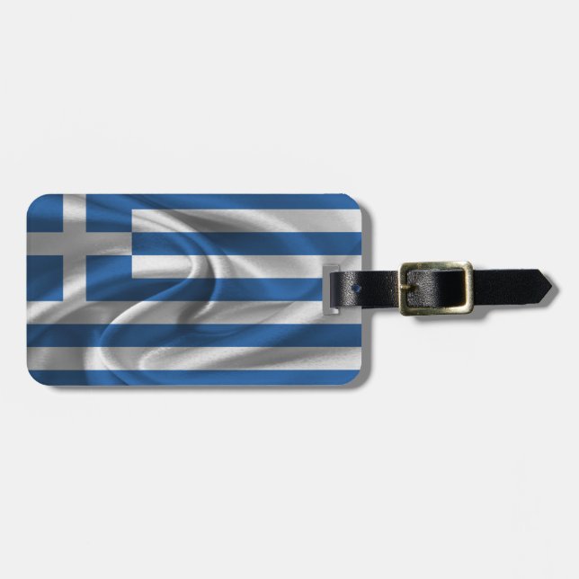 Étiquette À Bagage Drapeau De La Grèce (Devant horizontal)