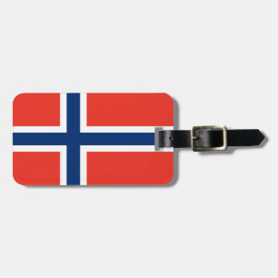 Étiquette À Bagage Drapeau de la Norvège
