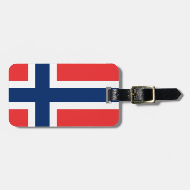 Étiquette À Bagage Drapeau de la Norvège (Devant horizontal)