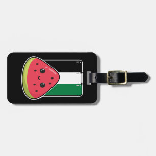 Étiquette À Bagage Drapeau de la Palestine mignonne avec Palestin san