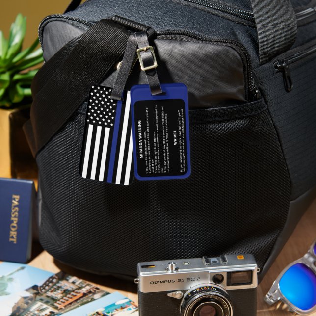 Étiquette À Bagage Drapeau de la police de Miranda (Recto & Verso)