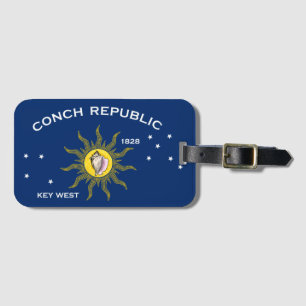 Étiquette À Bagage Drapeau de la République de conque