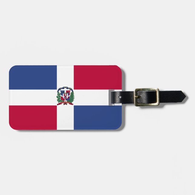 Étiquette À Bagage Drapeau de la République dominicaine (Devant horizontal)