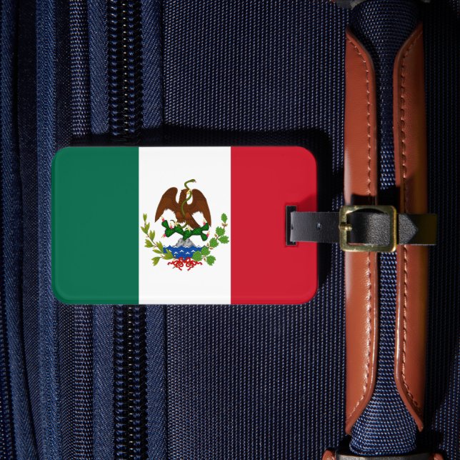 Étiquette À Bagage Drapeau de la République mexicaine : 1824-1835, Pè (Insitu Rectoal 4)
