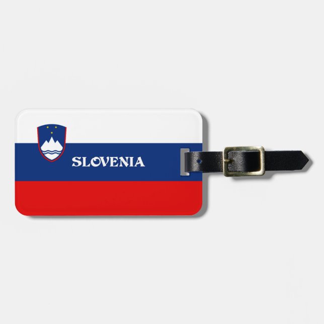 Étiquette À Bagage Drapeau de la Slovénie (Devant horizontal)