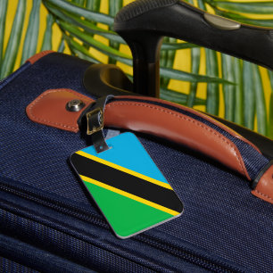 Étiquette À Bagage Drapeau de la Tanzanie