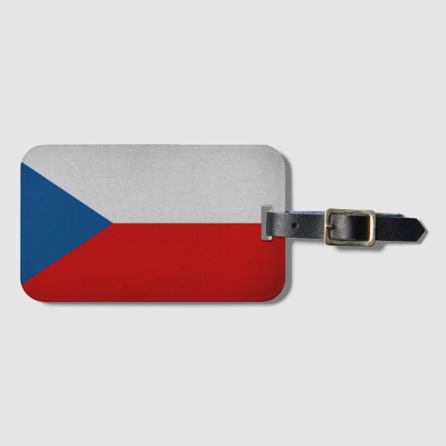 Étiquette À Bagage Drapeau de la Tchéquie (Devant Horizontal)