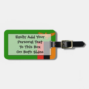 Étiquette À Bagage Drapeau de la Zambie Easy ID Personal